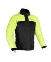 Black/Hi-Vis Yellow Oxford Rainseal Over Jacket Black Yellow at JTS Biker clothing